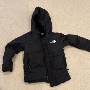 The North Face Black Hooded Down Jacket with Logo